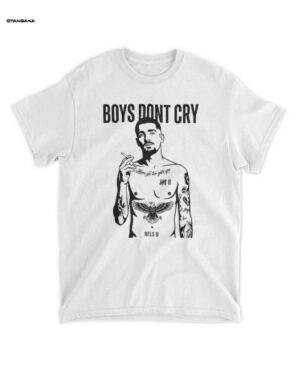 Rels Merch: B Chicos No Lloran Unisex T-Shirt - Silueta de Músico Urbano con Tatuajes